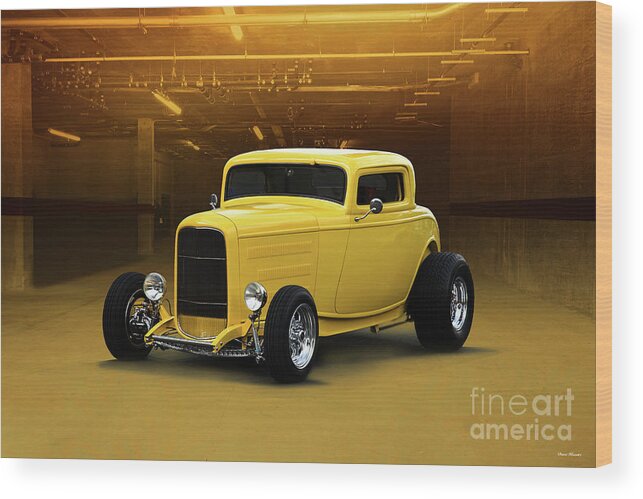 1932 Ford Coupe Wood Print featuring the photograph 1932 Ford 'Chopped HiBoy' Coupe by Dave Koontz