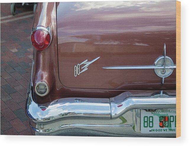 1956 Oldsmobile Super 88 Coupe Wood Print featuring the photograph 1956 Oldsmobile Super 88 Coupe 110 100 by Rich Franco