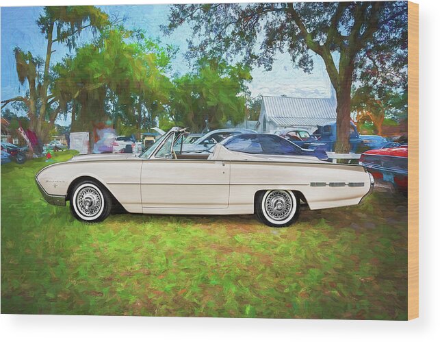 1962 Ford Thunderbird Wood Print featuring the photograph 1962 Ford Thunderbird X103 by Rich Franco