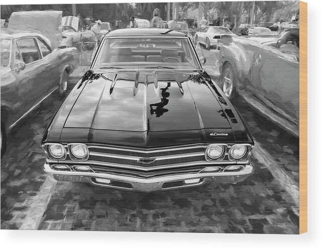 1969 Chevrolet El Camino 350 Wood Print featuring the photograph 1969 Chevrolet El Camino Custom 350 X108 by Rich Franco