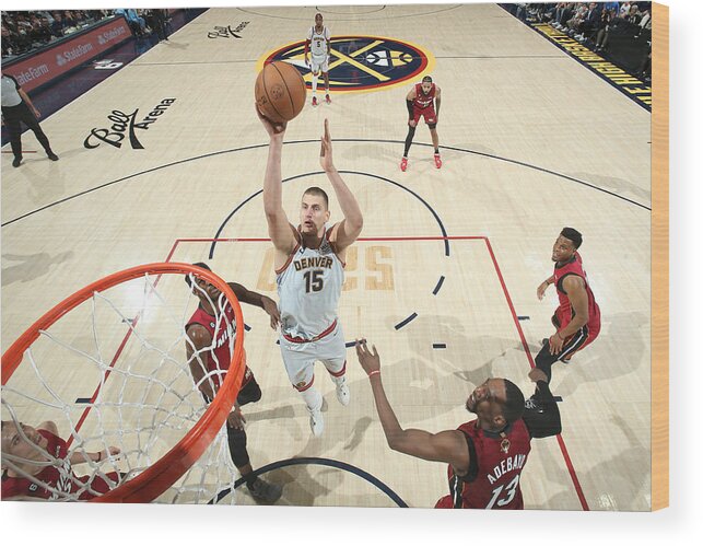 Playoffs Wood Print featuring the photograph 2023 NBA Finals - Miami Heat v Denver Nuggets by Nathaniel S. Butler