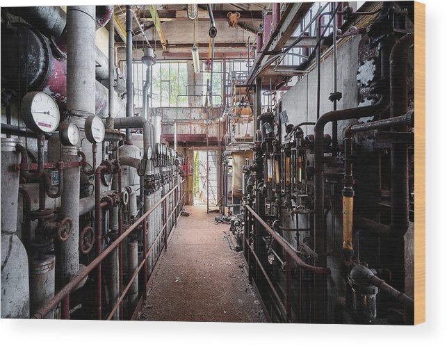 Abandoned Wood Print featuring the photograph Abandoned Industry #2 by Roman Robroek