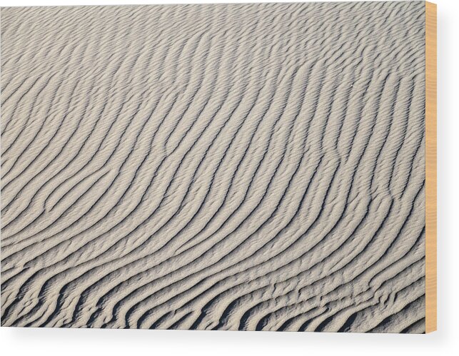Sand Wood Print featuring the photograph Background of sand dunes by Mikhail Kokhanchikov