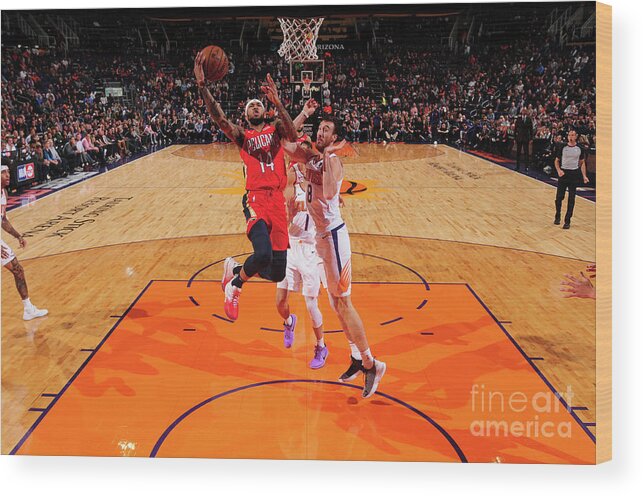 Nba Pro Basketball Wood Print featuring the photograph Brandon Ingram by Barry Gossage