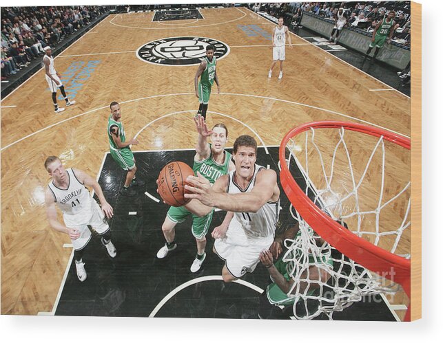 Brook Lopez Wood Print featuring the photograph Brook Lopez #2 by Nathaniel S. Butler