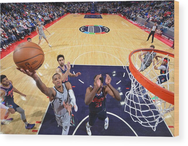 Nba Pro Basketball Wood Print featuring the photograph Dejounte Murray by Jesse D. Garrabrant