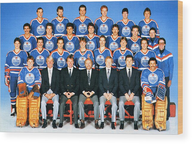 1980-1989 Wood Print featuring the photograph Edmonton Oilers #2 by B Bennett