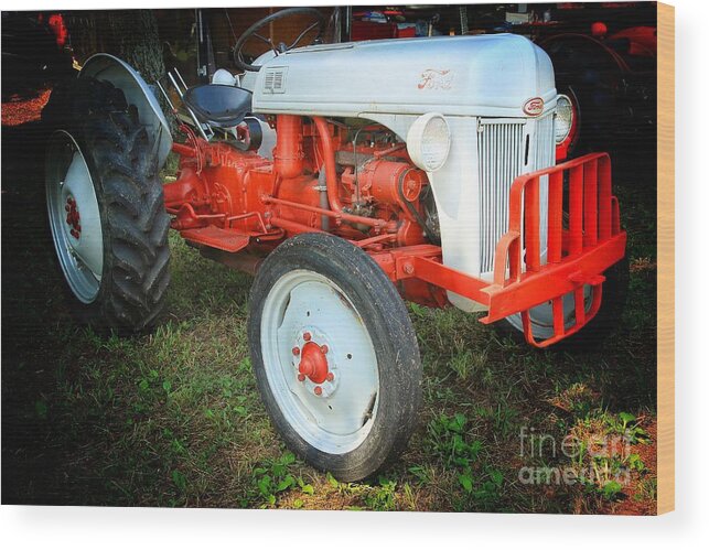 Ford Tractor Wood Print featuring the photograph Ford Tractor by Mike Eingle