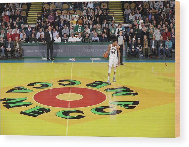 Nba Pro Basketball Wood Print featuring the photograph Giannis Antetokounmpo by Nba Photos