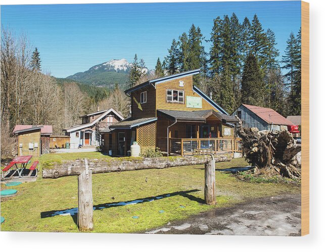 Glacier Coffee Shop Wood Print featuring the photograph Glacier Coffee Shop #1 by Tom Cochran