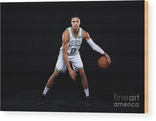 Jayson Tatum Wood Print featuring the photograph Jayson Tatum #2 by Brian Babineau