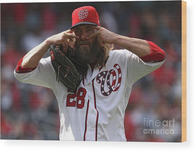 People Wood Print featuring the photograph Jayson Werth by Patrick Smith
