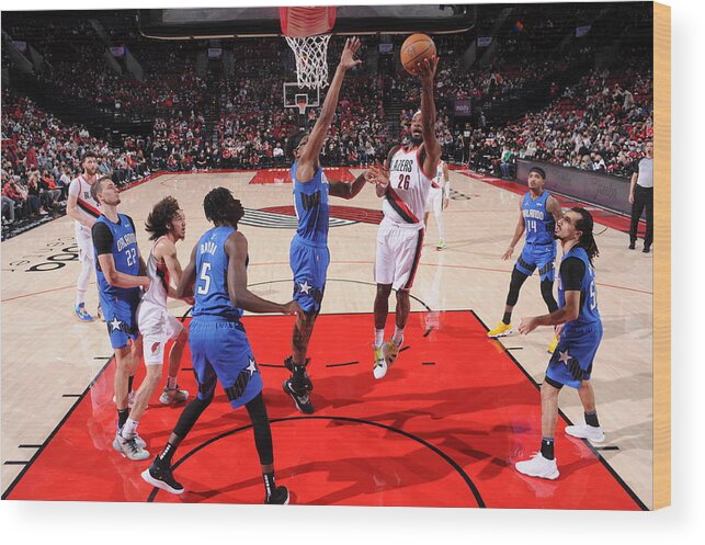 Justise Winslow Wood Print featuring the photograph Justise Winslow by Sam Forencich