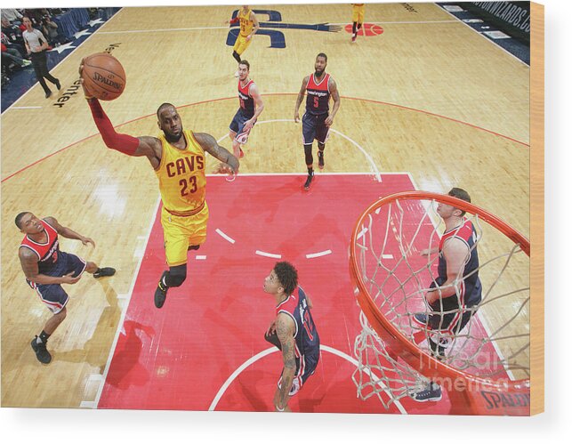Nba Pro Basketball Wood Print featuring the photograph Lebron James by Ned Dishman