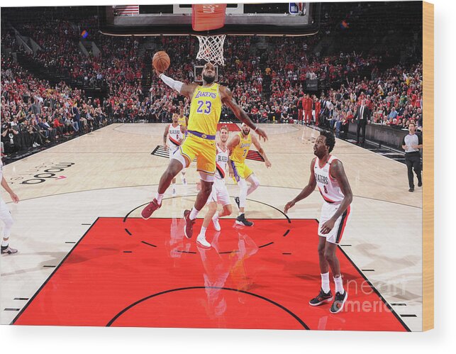 Lebron James Wood Print featuring the photograph Lebron James by Sam Forencich