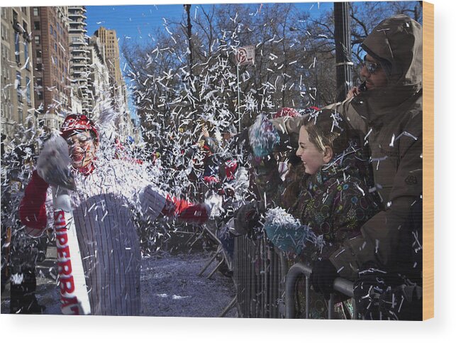 Holiday Wood Print featuring the photograph Macy's Hosts Annual Thanksgiving Day Parade In New York City by Kena Betancur
