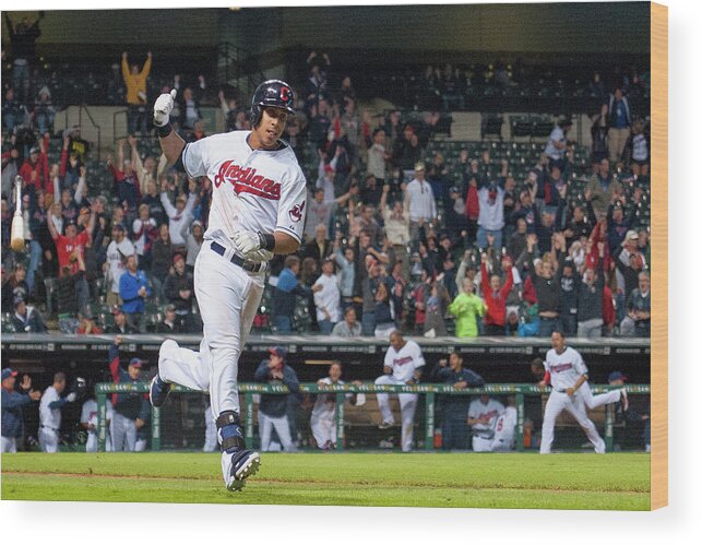American League Baseball Wood Print featuring the photograph Michael Brantley by Jason Miller