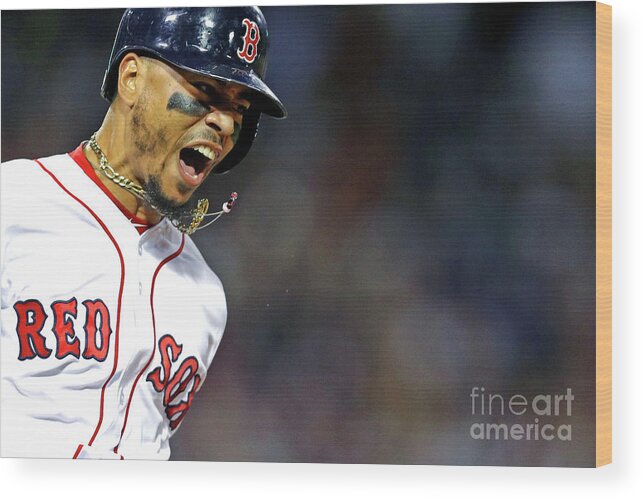 People Wood Print featuring the photograph Mookie Betts by Maddie Meyer