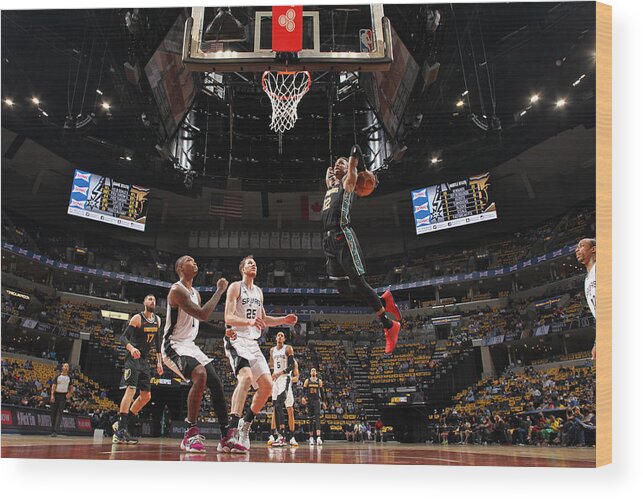 Nba Pro Basketball Wood Print featuring the photograph Play-In Tournament - San Antonio Spurs v Memphis Grizzlies by Joe Murphy