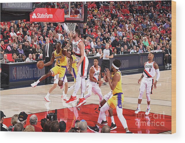 Nba Pro Basketball Wood Print featuring the photograph Rajon Rondo by Andrew D. Bernstein
