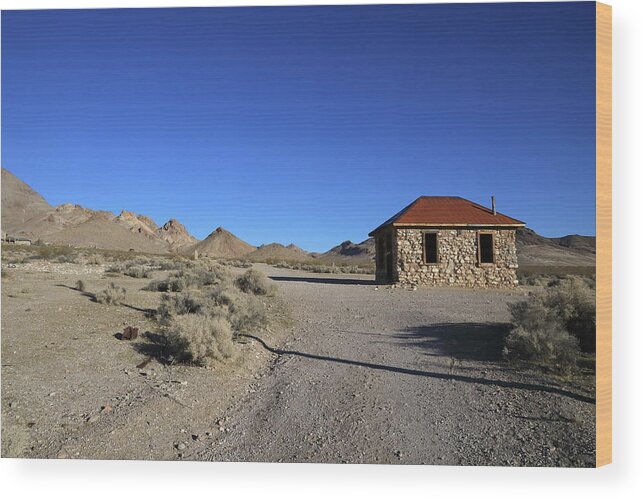 Rhyolite Wood Print featuring the photograph Rhyolite Ghost Town #2 by Jonathan Babon