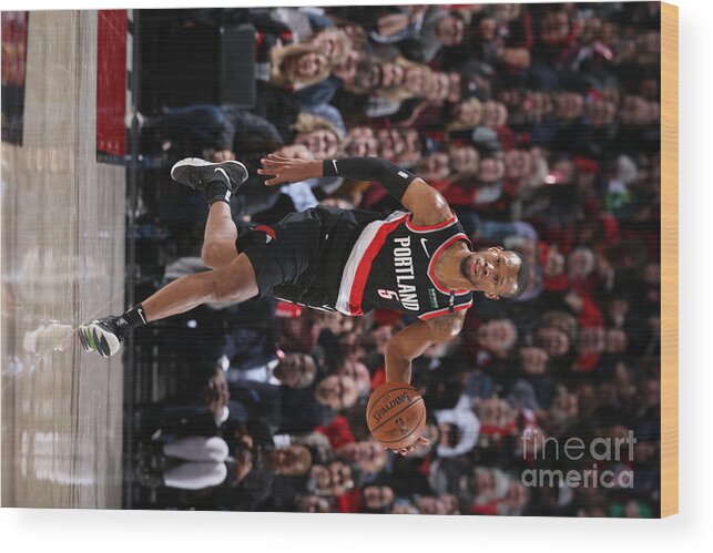 Rodney Hood Wood Print featuring the photograph Rodney Hood by Sam Forencich