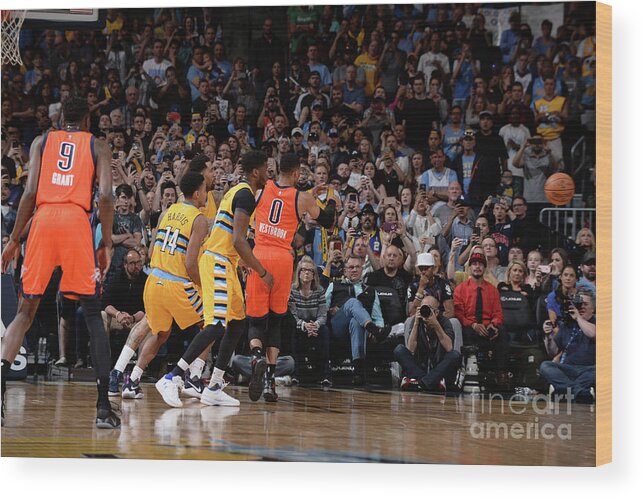 Russell Westbrook Wood Print featuring the photograph Russell Westbrook #2 by Bart Young