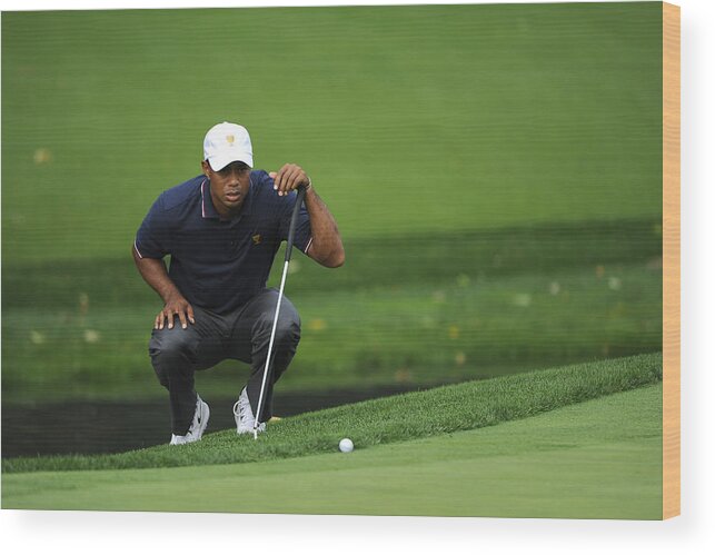 National Team Wood Print featuring the photograph The Presidents Cup - Round One #2 by Chris Condon