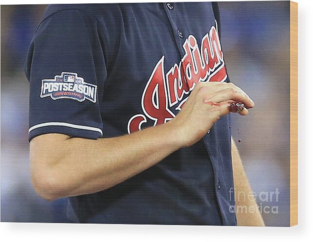 People Wood Print featuring the photograph Trevor Bauer by Vaughn Ridley