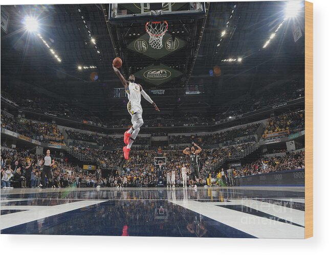 Nba Pro Basketball Wood Print featuring the photograph Victor Oladipo by Ron Hoskins
