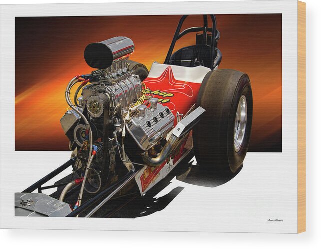 Auto Wood Print featuring the photograph Vintage Top Fuel Dragster #2 by Dave Koontz