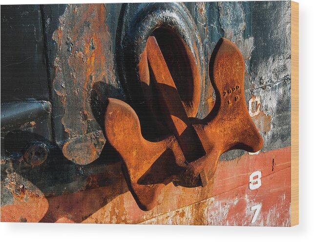 Rusty Wood Print featuring the photograph 2000 Pounds by Kyle Wasielewski