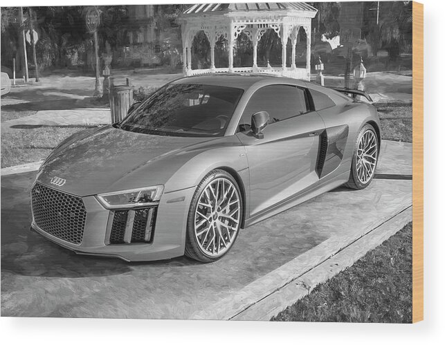 2017 Audi R8 V10 Plus Wood Print featuring the photograph 2017 Audi R8 V10 Plus X115 by Rich Franco