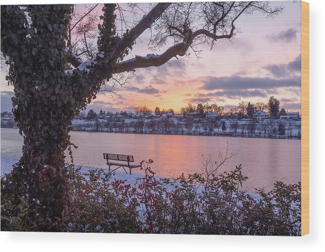 Brad Stinson Wood Print featuring the photograph 2022 Down by the River by Brad Stinson