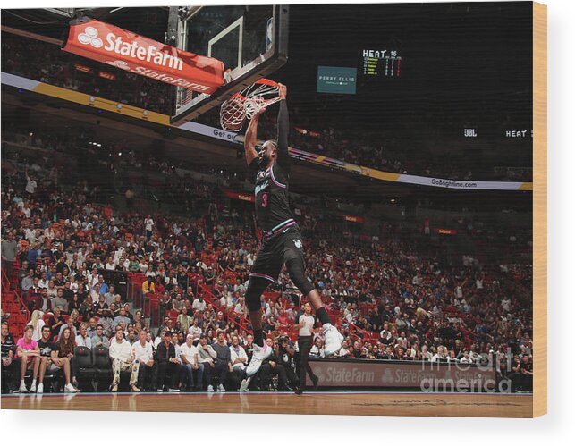 Dwyane Wade Wood Print featuring the photograph Dwyane Wade #21 by Issac Baldizon