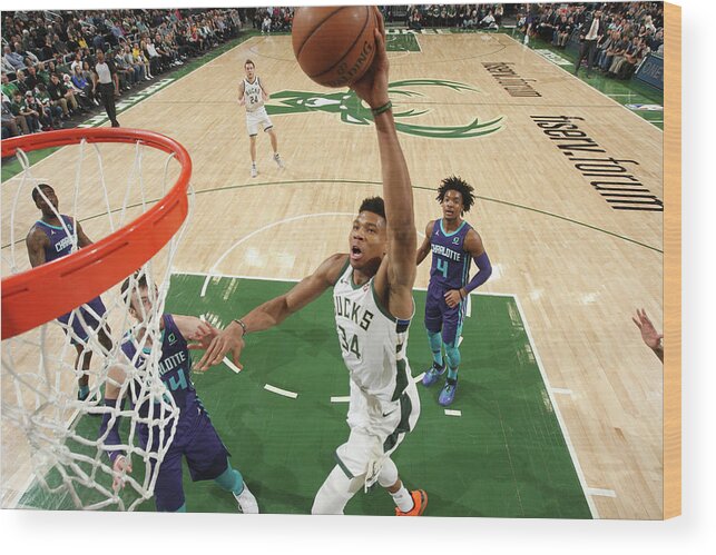 Giannis Antetokounmpo Wood Print featuring the photograph Giannis Antetokounmpo #21 by Gary Dineen