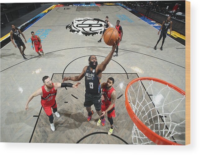 James Harden Wood Print featuring the photograph James Harden #23 by Nathaniel S. Butler