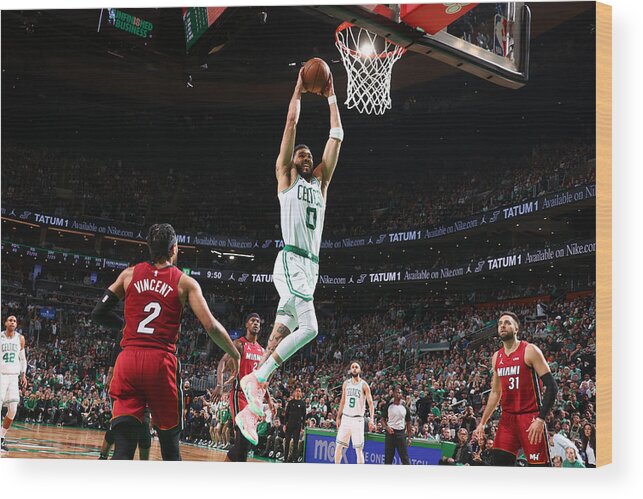 Playoffs Wood Print featuring the photograph Jayson Tatum #23 by Nathaniel S. Butler