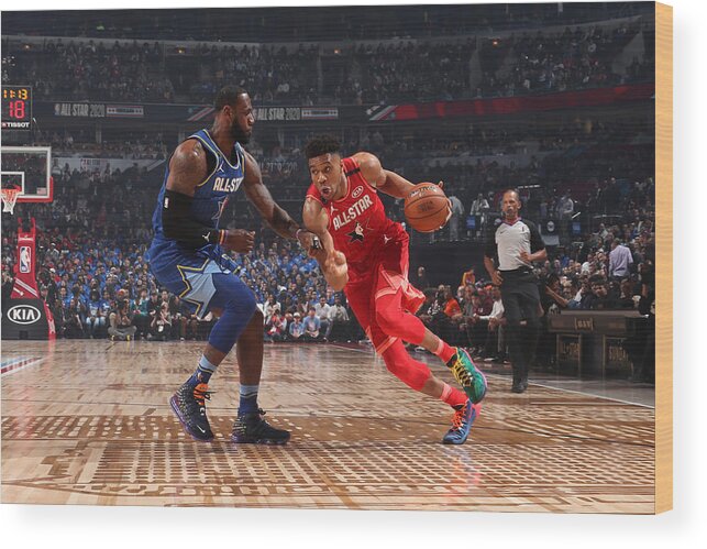 Nba Pro Basketball Wood Print featuring the photograph Giannis Antetokounmpo by Nathaniel S. Butler