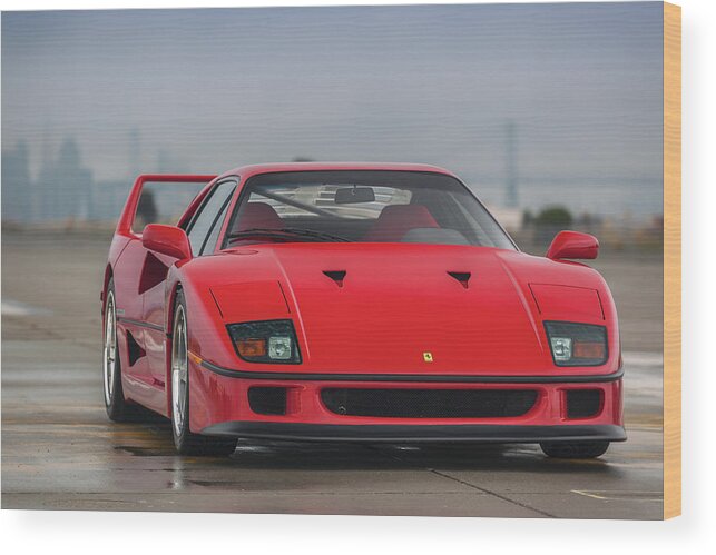 Ferrari Wood Print featuring the photograph #Ferrari #F40 #Print #26 by ItzKirb Photography