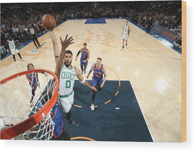Nba Pro Basketball Wood Print featuring the photograph Jayson Tatum #26 by Nathaniel S. Butler