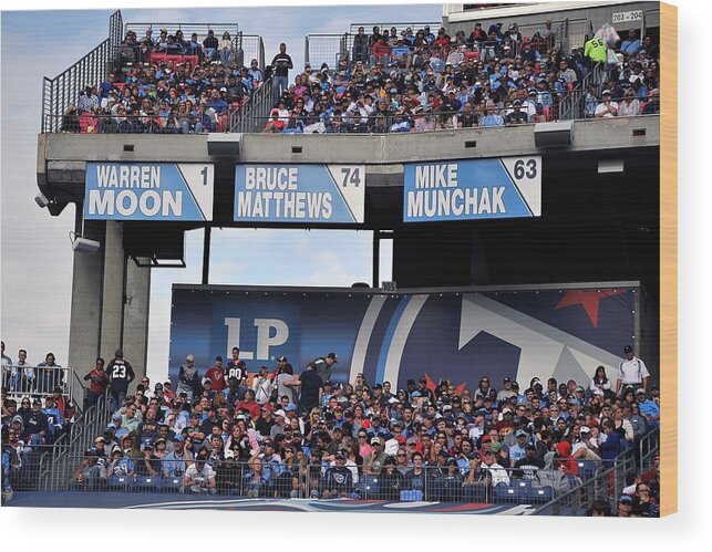 People Wood Print featuring the photograph Houston Texans v Tennessee Titans #28 by Frederick Breedon