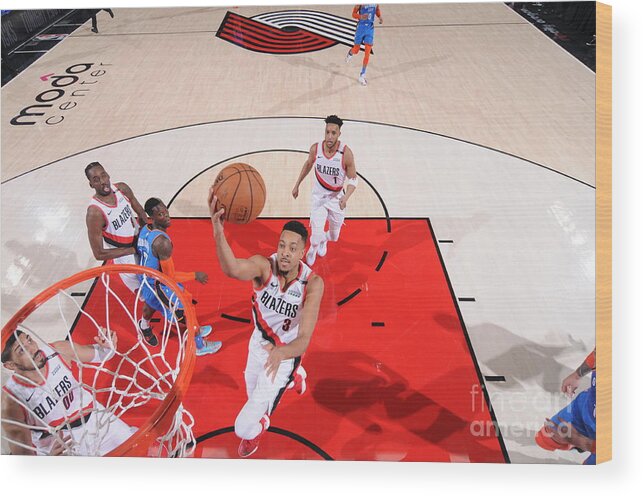 Playoffs Wood Print featuring the photograph C.j. Mccollum by Sam Forencich