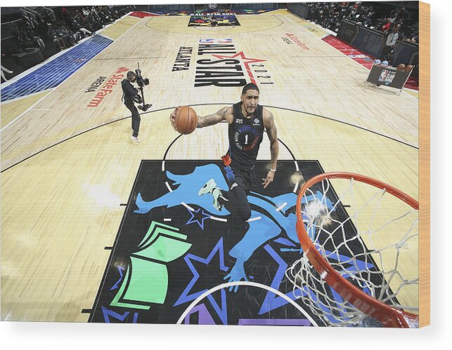 Obi Toppin Wood Print featuring the photograph 2021 NBA All-Star - AT&T Slam Dunk Contest by Nathaniel S. Butler