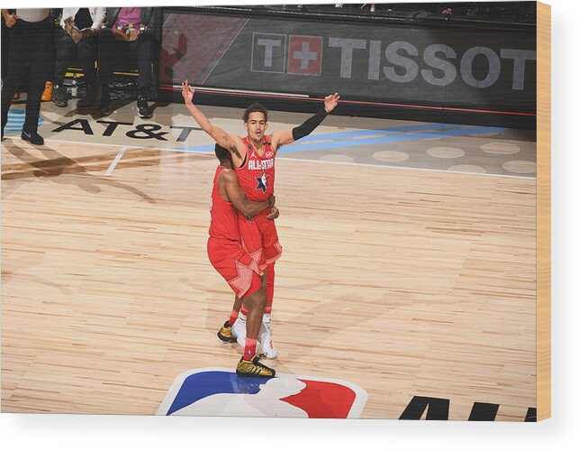 Trae Young Wood Print featuring the photograph 69th NBA All-Star Game #3 by Garrett Ellwood