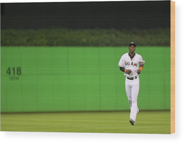 American League Baseball Wood Print featuring the photograph Adeiny Hechavarria #3 by Mike Ehrmann