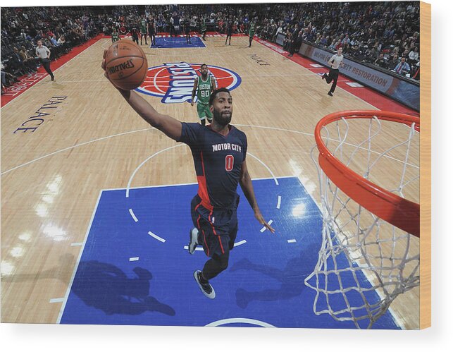 Andre Drummond Wood Print featuring the photograph Andre Drummond by Chris Schwegler
