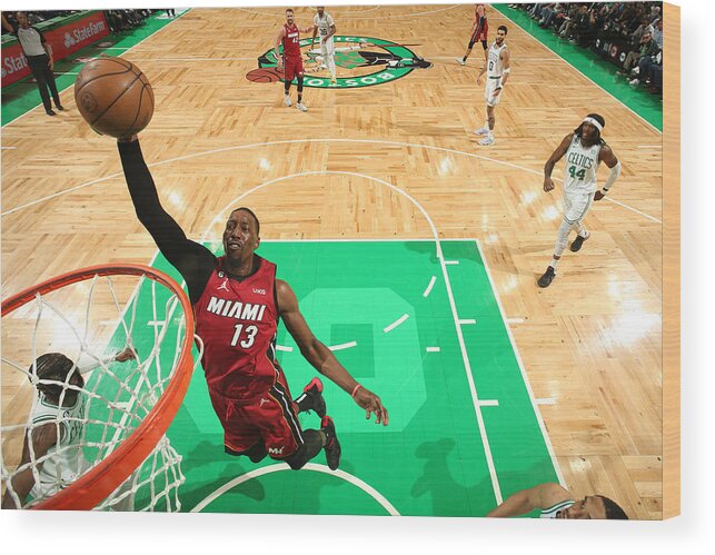 Playoffs Wood Print featuring the photograph Bam Adebayo by Nathaniel S. Butler