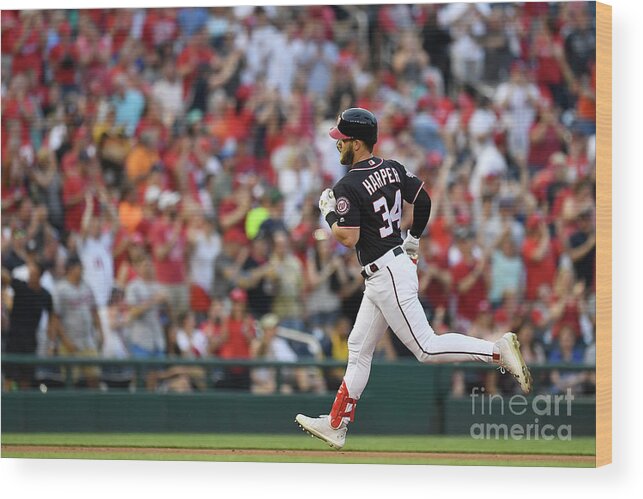 People Wood Print featuring the photograph Bryce Harper by Patrick Mcdermott
