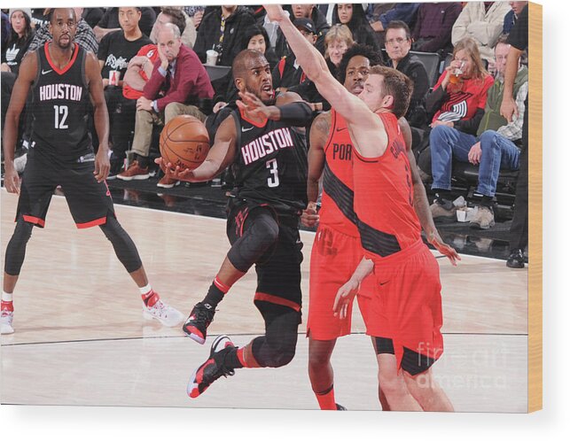 Chris Paul Wood Print featuring the photograph Chris Paul by Sam Forencich